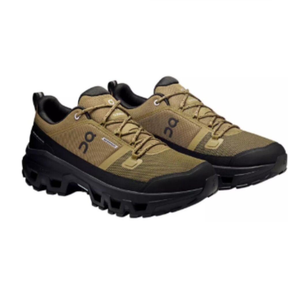 Men's ON Cloudrock Waterproof Low Shoes, Hunter/Black